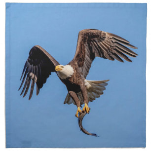 Bald Eagle with a fish Cloth Napkin
