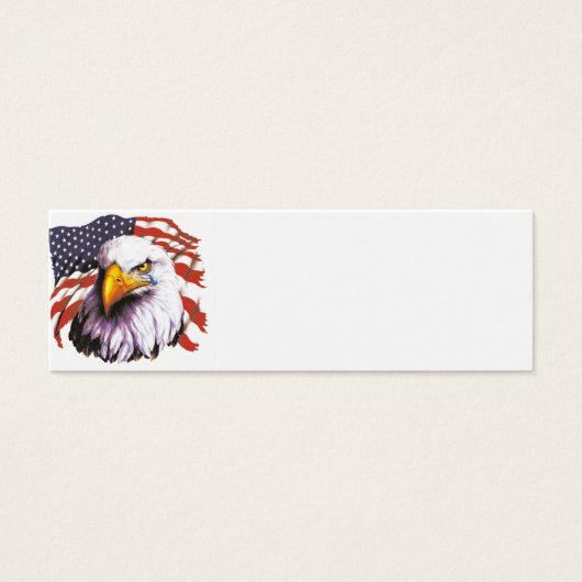 Bald Eagle With A Tear - USA Flag In Background (Front)