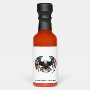 bald eagle with america flag col hot sauces