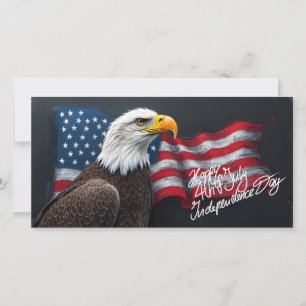 Bald Eagle with American Flag 4th of July Art