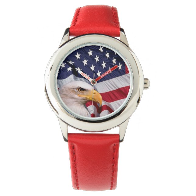 Bald Eagle with American Flag Watch (Front)