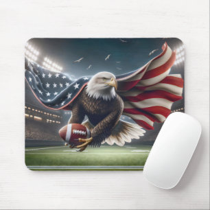 Bald Eagle With an American Football Mouse Pad