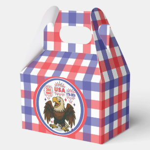 Bald Eagle with Fireworks– USA 250 Years 1776-2026 Favor Boxes