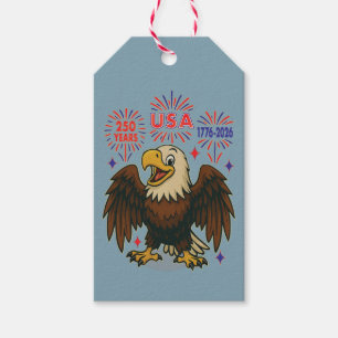 Bald Eagle with Fireworks– USA 250 Years 1776-2026 Gift Tags
