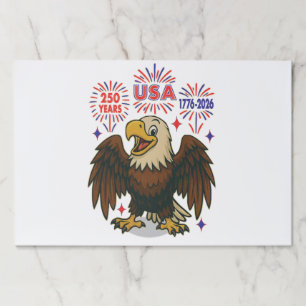 Bald Eagle with Fireworks– USA 250 Years 1776-2026 Paper Pad