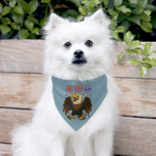Bald Eagle with Fireworks– USA 250 Years 1776-2026 Pet Bandana Collar