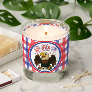 Bald Eagle with Fireworks– USA 250 Years 1776-2026 Scented Candle
