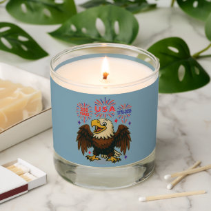 Bald Eagle with Fireworks– USA 250 Years 1776-2026 Scented Candle