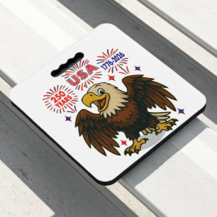 Bald Eagle with Fireworks– USA 250 Years 1776-2026 Seat Cushion