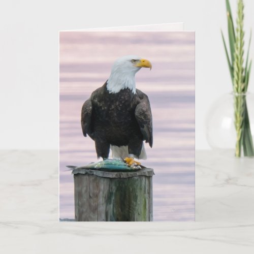 Bald Eagle With Fish Wildlife Photography Blank Thank You Card