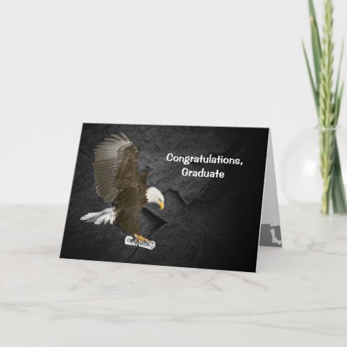 Bald Eagle with Graduation Diploma Card