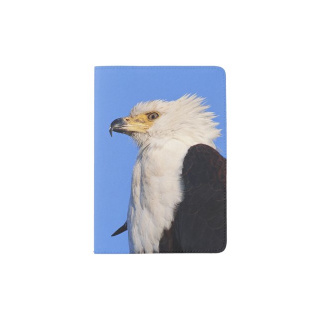 Bald Eagle With Ruffled White Feathers Passport Holder (Front)