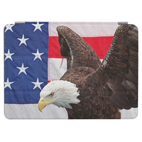 Bald Eagle with the American Flag iPad Air Cover