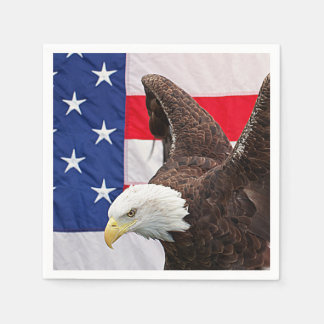 Bald Eagle with the American Flag Napkins