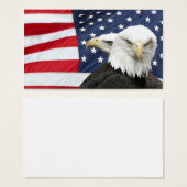 Bald eagles American flag profile card (Front & Back)