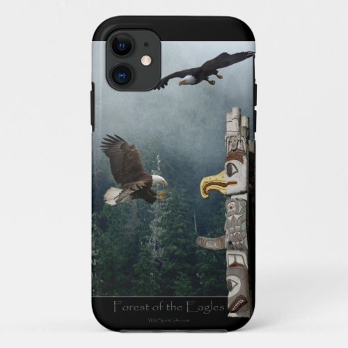 Bald Eagles  Haida Totem Pole Native Art iPhone 11 Case
