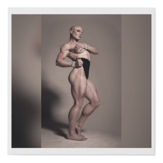 Bald elegance faux canvas print