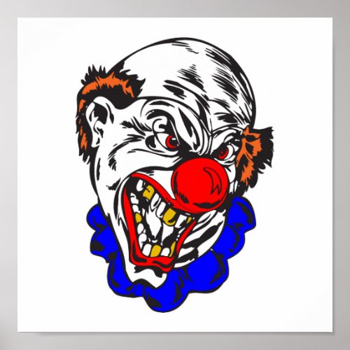 bald evil clown poster