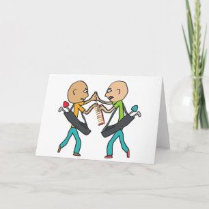 Bald Golfers Arguing Over A Comb Card