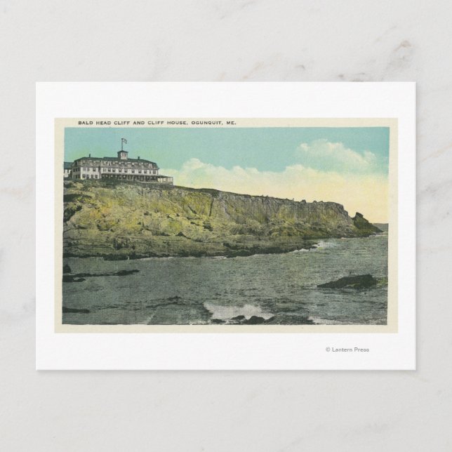 Bald Head Cliff and Exterior of Cliff House # Postcard (Front)