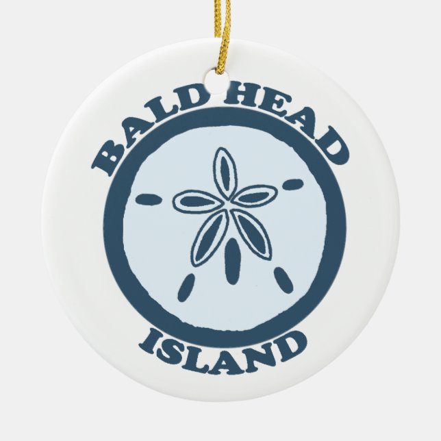 Bald Head Island. Ceramic Ornament (Front)