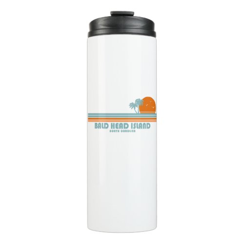 Bald Head Island North Carolina Sun Palm Trees Thermal Tumbler