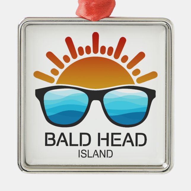 Bald Head Island North Carolina Sunglasses Metal Ornament (Front)