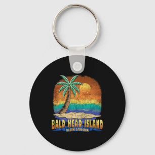 Bald Head Island North Carolina Vintage Distressed Keychain