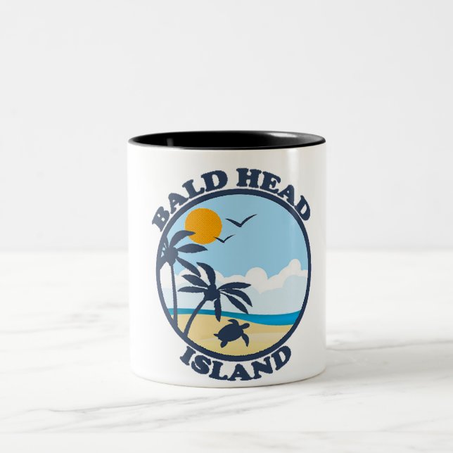 Bald Head Island. Two-Tone Coffee Mug (Center)