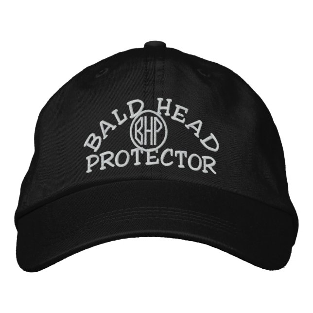 Bald Head Protector Embroidered Baseball Cap (Front)