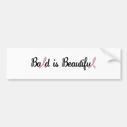 BALD IS BEAUTIFUL BUMPER STICKER