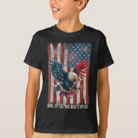 Bald Is Beautiful Eagle Usa Flag Patriotic 4th Of 