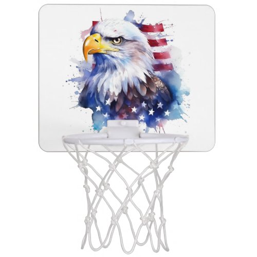 Bald is beautiful Flag of the USA Mini Basketball Hoop