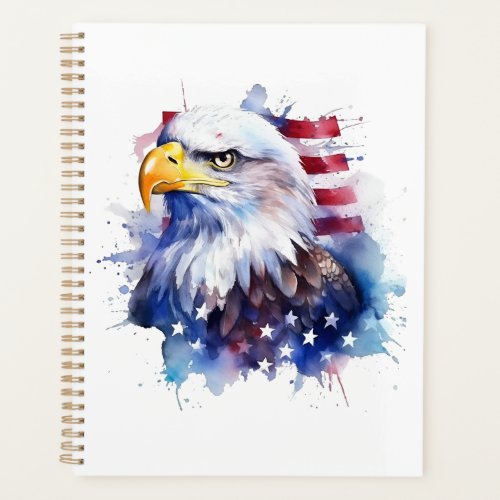 Bald is beautiful Flag of the USA Planner