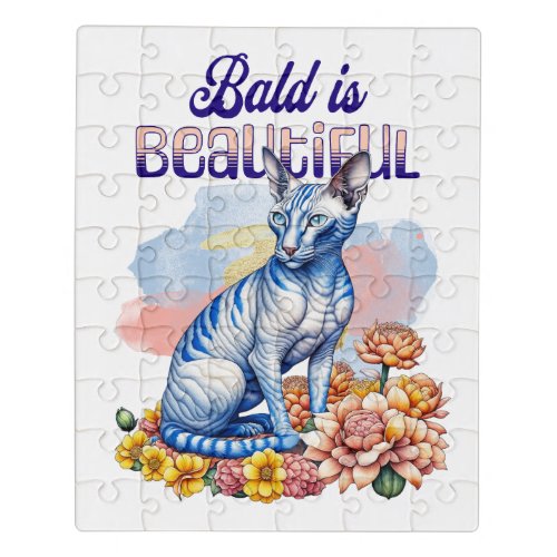 Bald is Beautiful  Hairless Cat Jigsaw Puzzle
