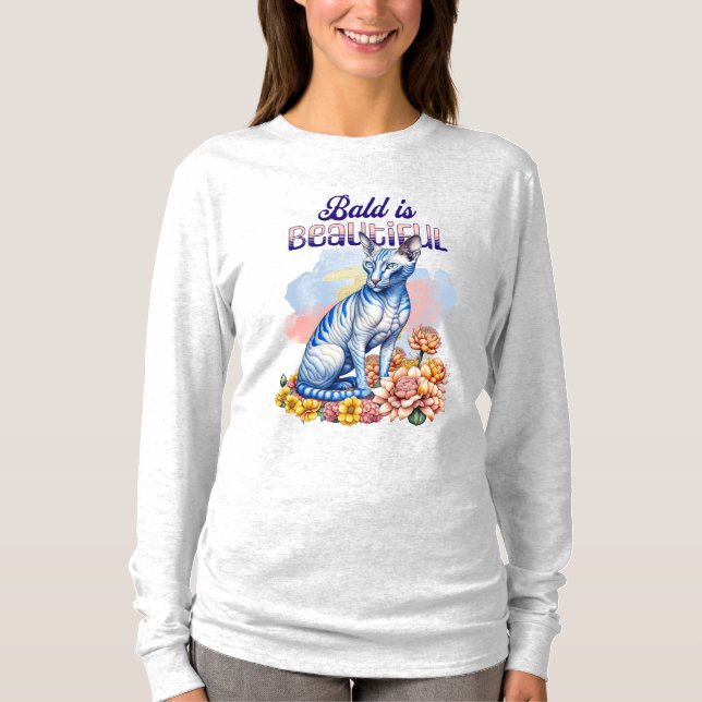 Bald is Beautiful | Hairless Cat T-Shirt (Front)