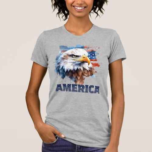 Bald is beautiful_USA_4th Of July Eagle Fireworks T_Shirt