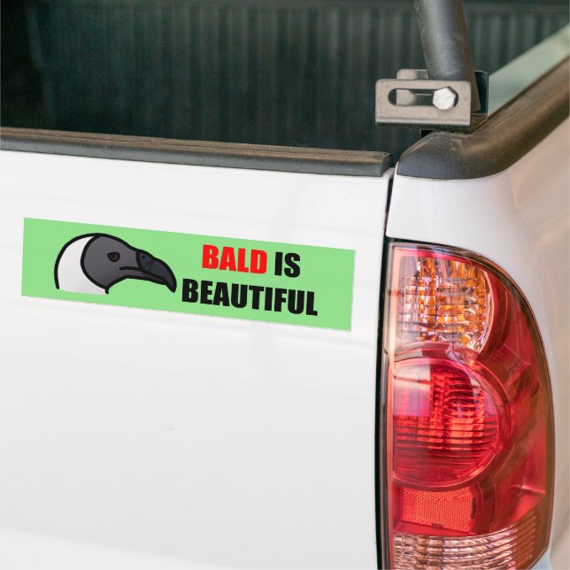 Bald is Beautiful Vulture Sticker (On Truck)