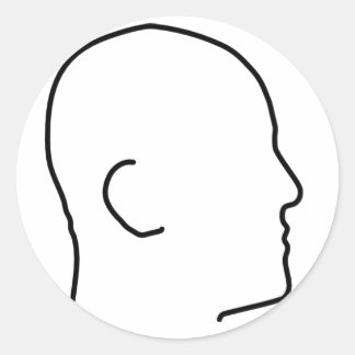 Bald Man(or Woman) Classic Round Sticker