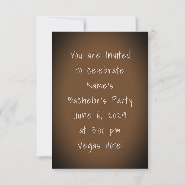 Bald Men - Bachelor Invitations / RSVP (Back)