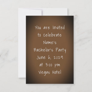 Bald Men - Bachelor Invitations / RSVP