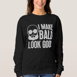 Bald Men Hair Loss Balding Dad Baldness Sweatshirt