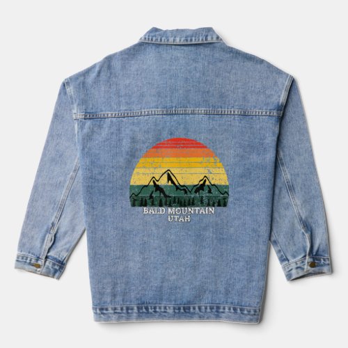 Bald Mountain Utah Retro Vintage  Denim Jacket