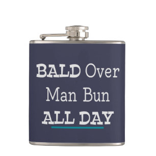 Bald Over Man Bun All Day Flask