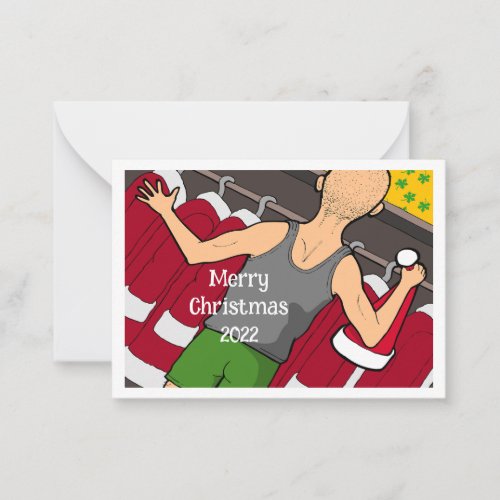 Bald Santa Claus Christmas Card