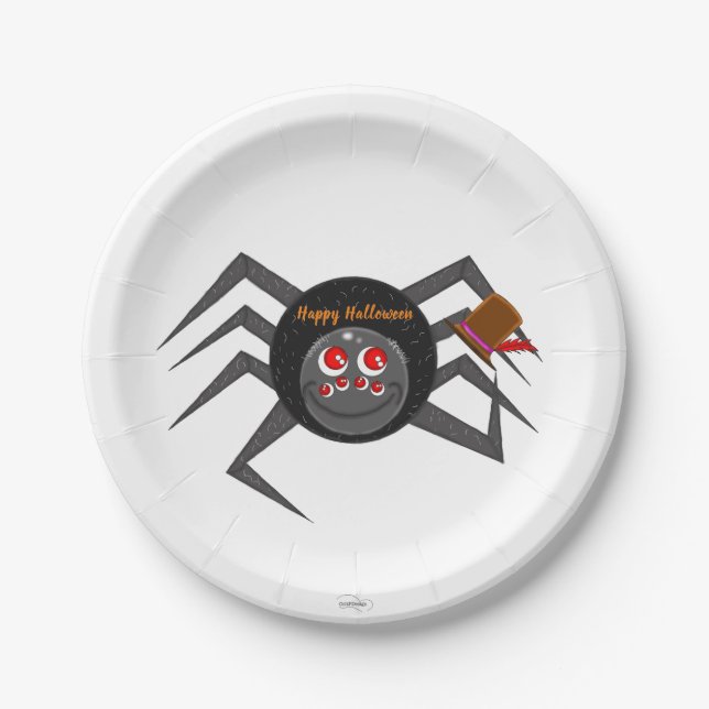Bald Spider Paper Plates (Front)