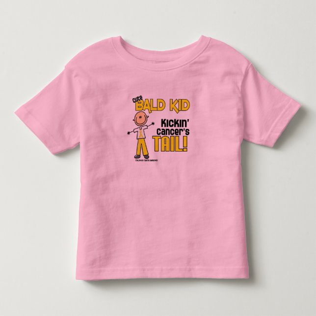 Bald Stick Figure Collection (Childhood Cancer) Toddler T-shirt (Front)
