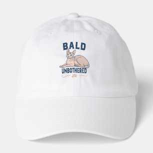 Bald Unbothered Sphynx Cat Graphic Art Hat