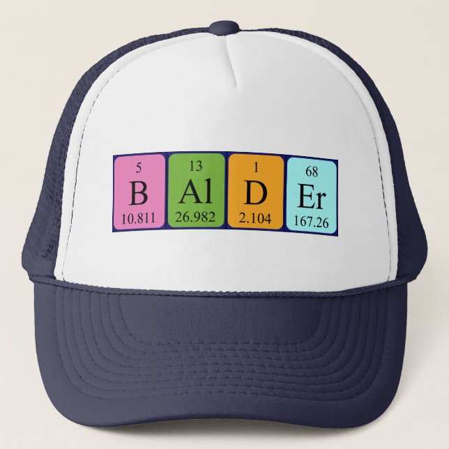 Balder periodic table name hat (Front)