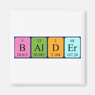 Balder periodic table name magnet